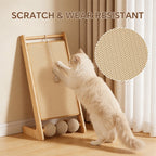 Large Vertical Sisal Cat Scratcher Wall with Teaser Balls